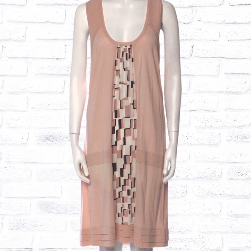 Christian Lacroix Vintage Wool-Silk Pleated Shift Dress